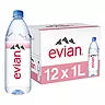 Evian Bottled Natural Spring Water 1L, 12/Case