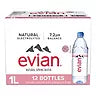 Evian Bottled Natural Spring Water 1L, 12/Case