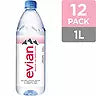 Evian Bottled Natural Spring Water 1L, 12/Case