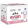 Evian Bottled Natural Spring Water 1L, 12/Case