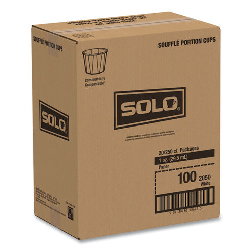 Solo SCC100 1 oz Paper White Portion Cup 5,000/Case