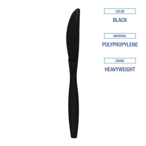 Boardwalk Heavyweight PS Black Knife 1,000/Case