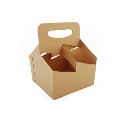 KARAT 4-Cup Kraft Drink Carrier With Handle 200/Case