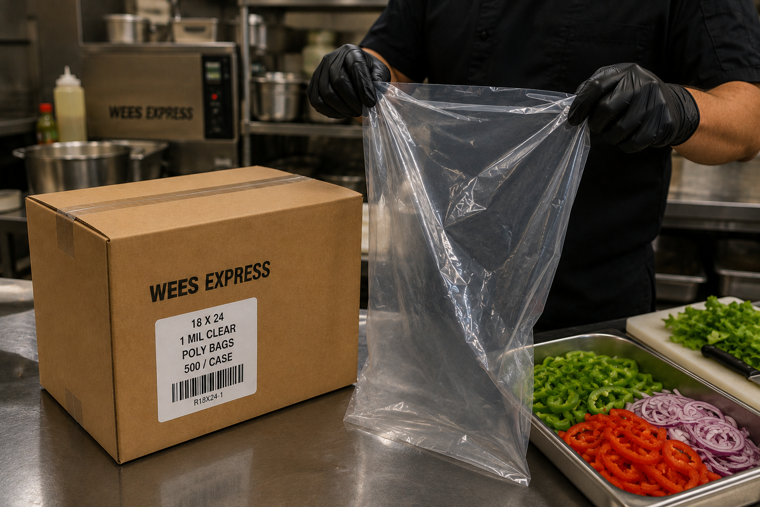 RiteSource 18 x 24 in Clear 1 Mil Poly Bags, 500/Case
