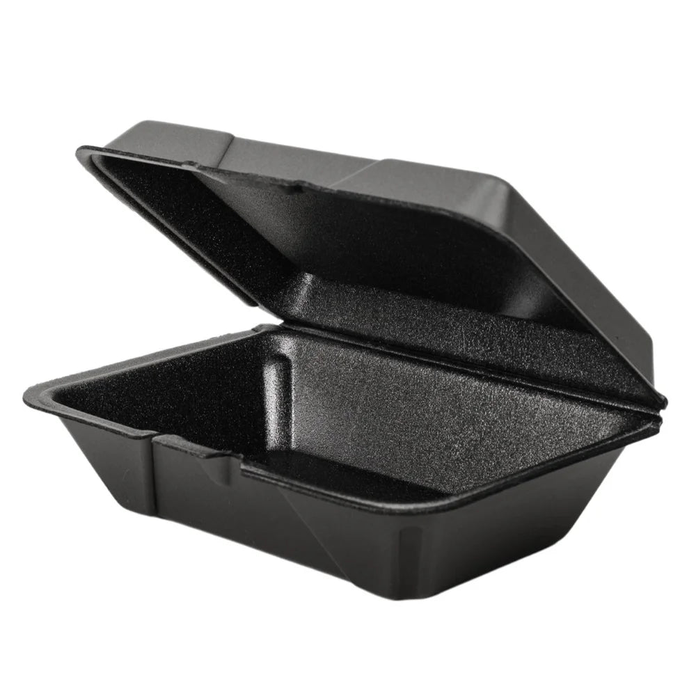 コッペパン EcoPax 205-Black 9x6 Foam Containers, 200/Case | Wees Express