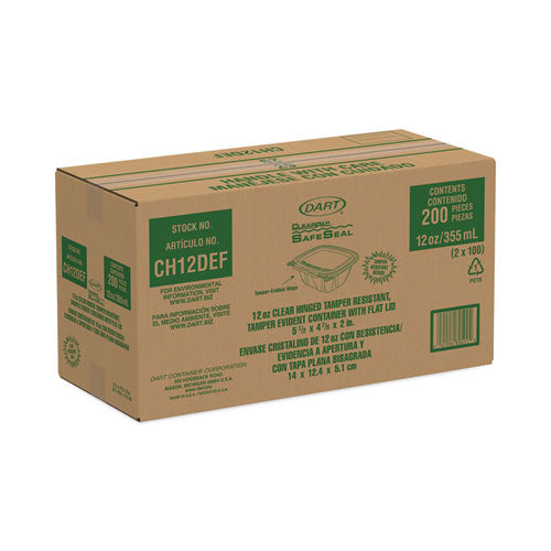 Dart CH12DEF ClearPac SafeSeal Tamper-Resistant/Evident Containers 200/Case