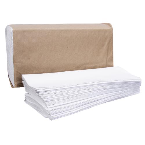 NOVA White Multifold Paper Towel 1-Ply 9" x 9.45" 4,000/Case