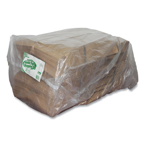 Dubl Life® Shopping Bags 13" x 7" x 17", Kraft, 200/Carton
