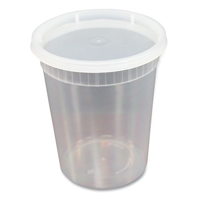 Empress EHDC32C 32 oz clear heavy-duty deli container with lid, 240 sets per case