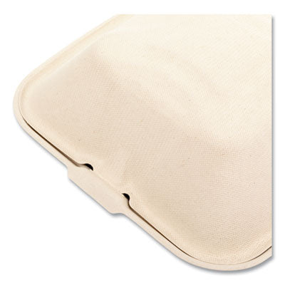 6x6x3.19 Tan Bamboo/Sugarcane Bagasse PFAS-Free Food Containers 500/Case