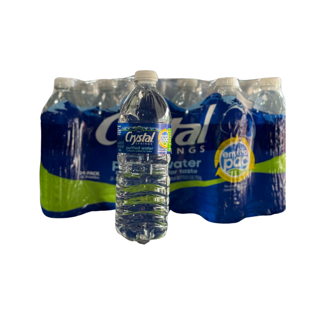 Crystal Springs Purified Drinking Water 16.9oz | 24/Case