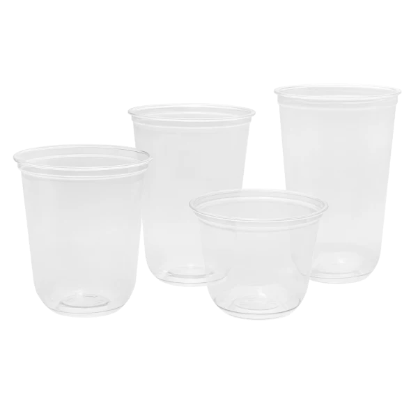 KARAT 12oz U-Shape Clear Plastic Cold PET Cups 1,000/Case