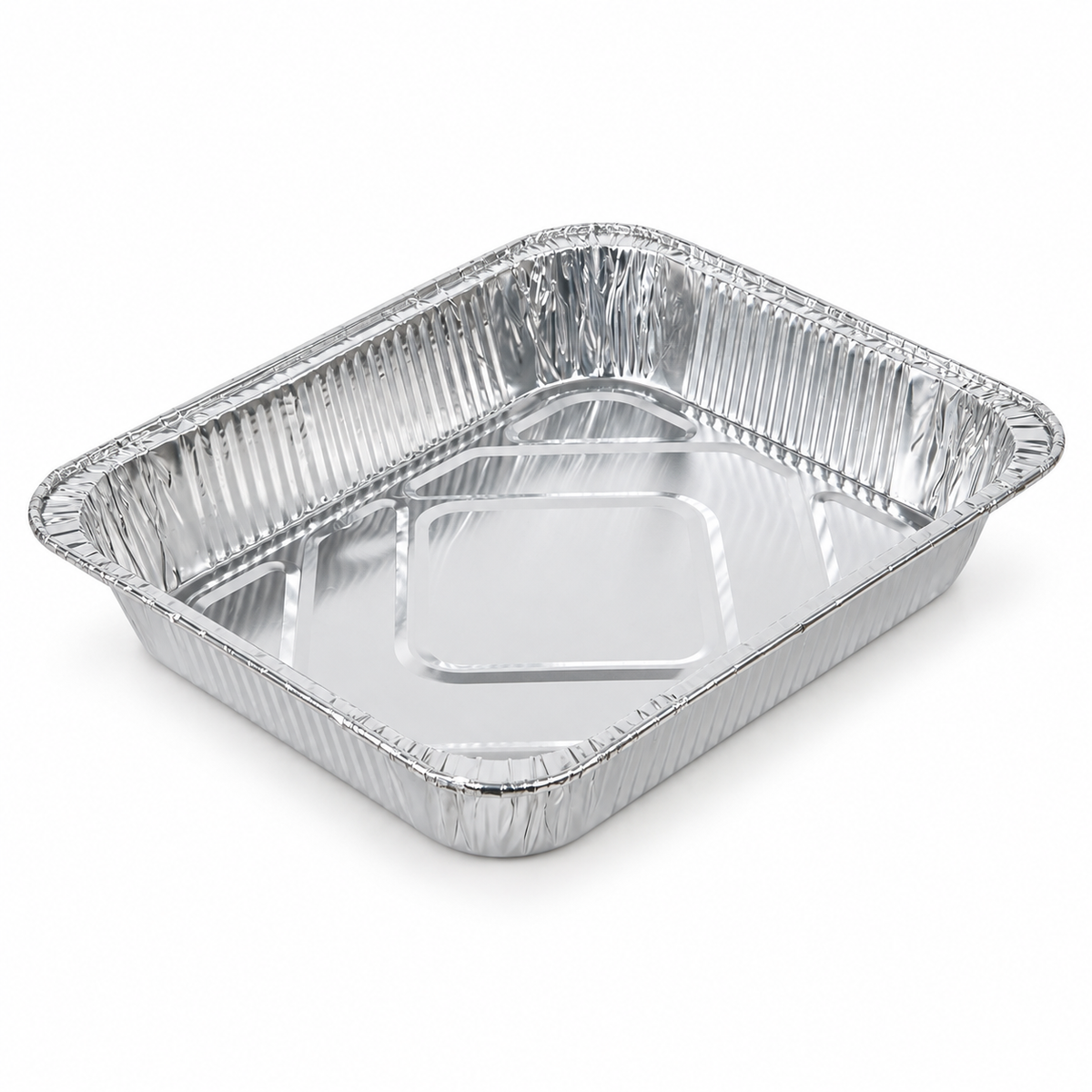 Crystalware FHSM100HD half-size medium aluminum foil pan, AI-assisted studio view