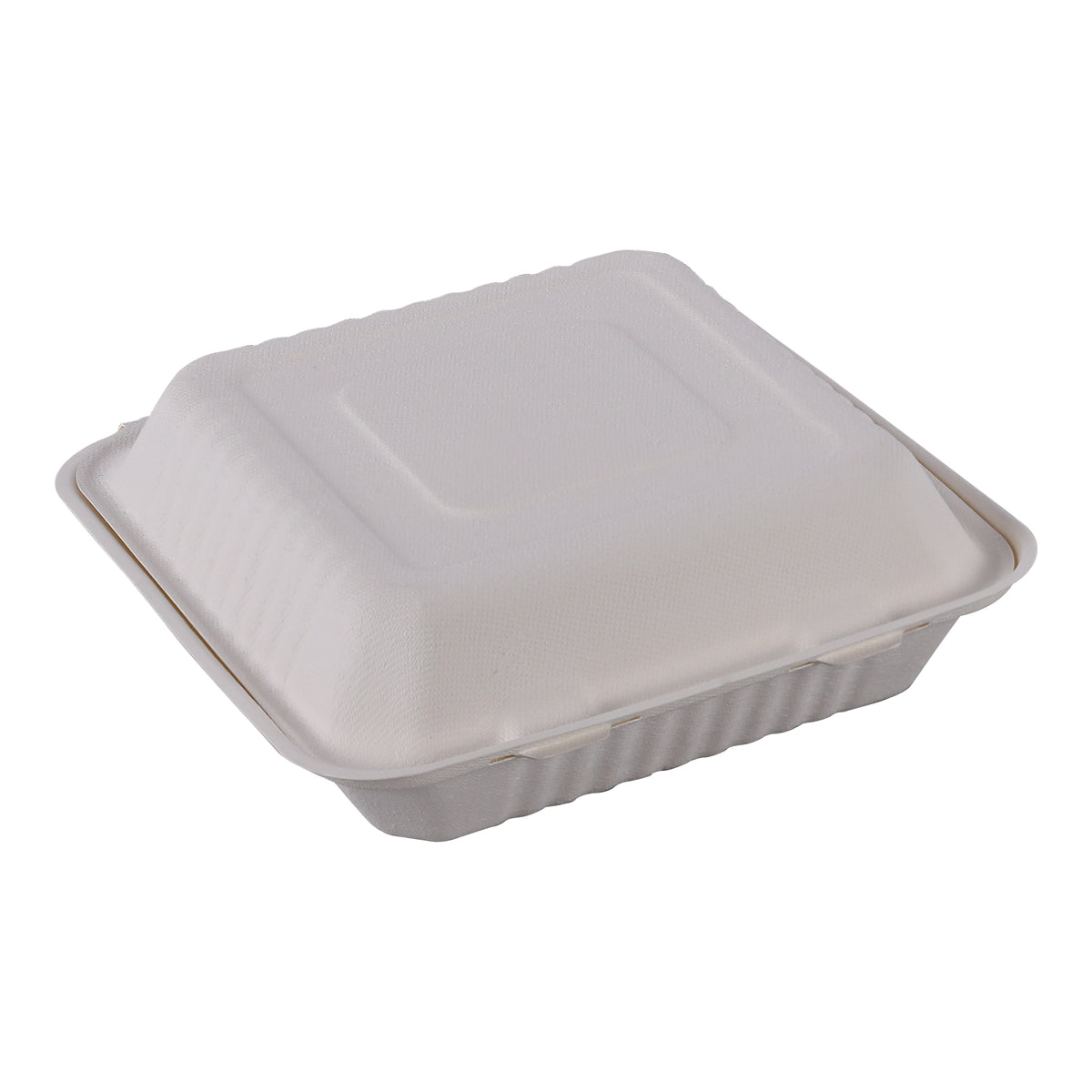 Closed Empress Earth 9 x 9 x 3 inch molded-fiber takeout container