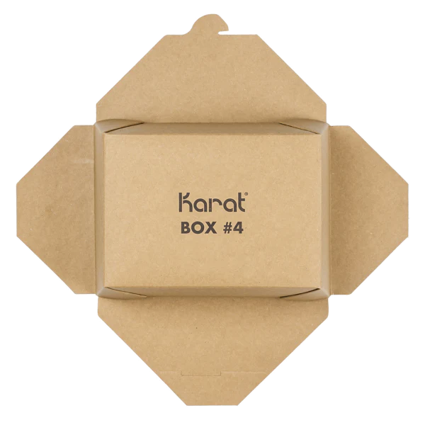 KARAT #4 Paper Take-Out Boxes 110oz 160/ct