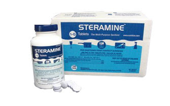 Steramine 1-G Sanitizer Tablets 6 boxes of 150