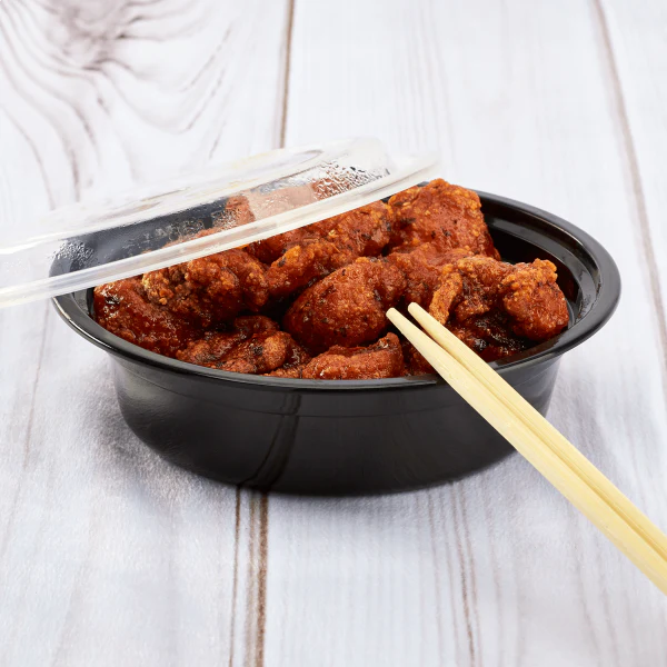 Karat 16 oz PP Plastic Microwavable Round Food Containers & Lids - Black - 150 ct