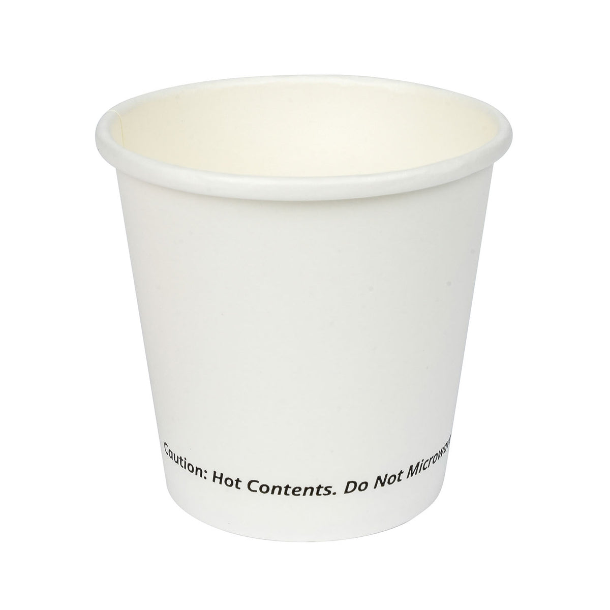 Jovials JVSW04WHT 4 oz white single-wall paper hot cup, 1,000 per case
