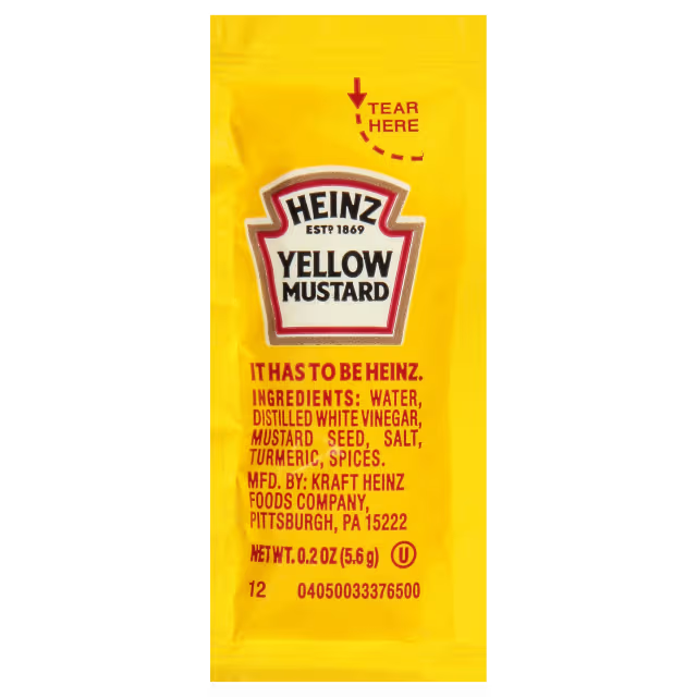 Heinz Yellow Mustard Packets 5.6g - 500/case