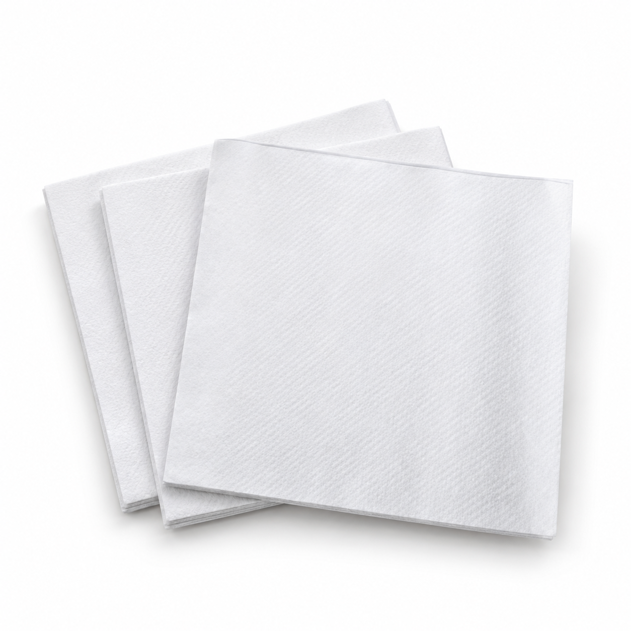 AI-assisted view of Right Choice white quarter-fold beverage napkins showing paper texture