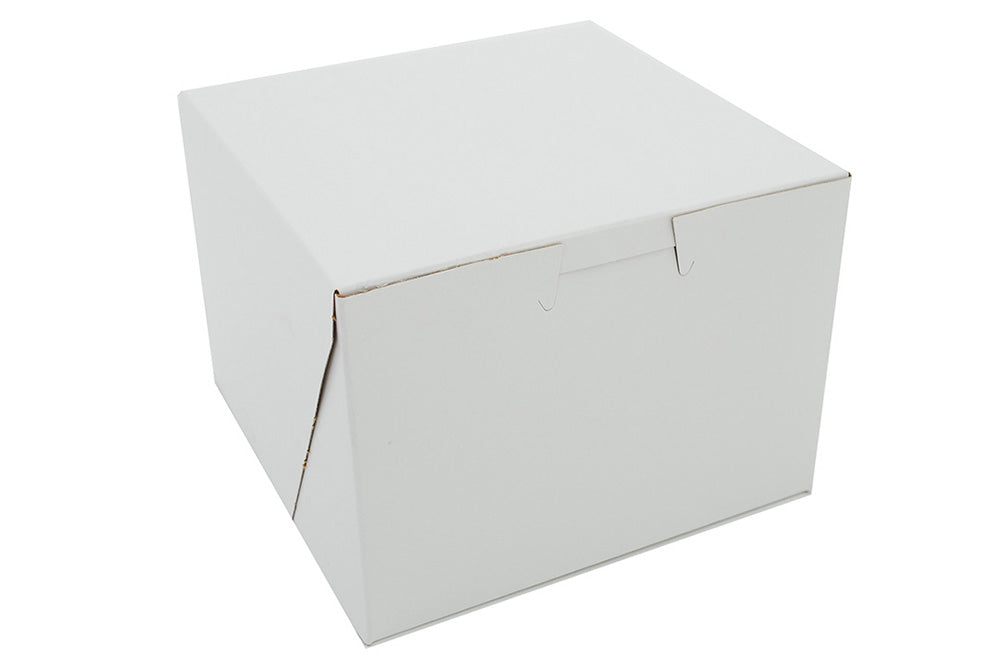 5.5 x 5.5 x 4 White Non-Window Bakery Boxes 250/Case