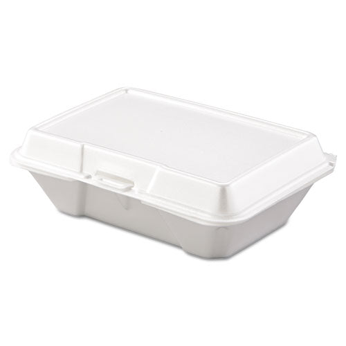 EcoPax 205 White Foam Hinged Container | 200/Case