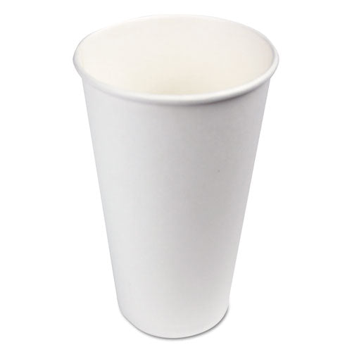 20oz, White Paper Hot Cups 500/Case