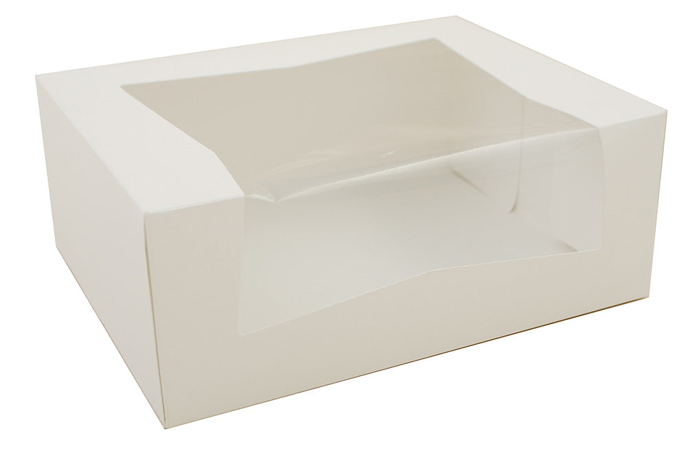 9 x 7 x 3-1/2 inches White Window Bakery Boxes 200/Case