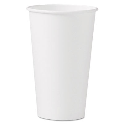 Solo 16oz White Polycoated Hot Paper Cups 1000/Case