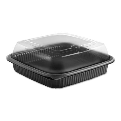 8.46 x 8.46 x 2.91 Culinary Squares 2-Piece Microwavable Container 150/Case