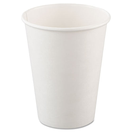 SOLO 12oz White Polycoated Hot Paper Cups 1000/Case