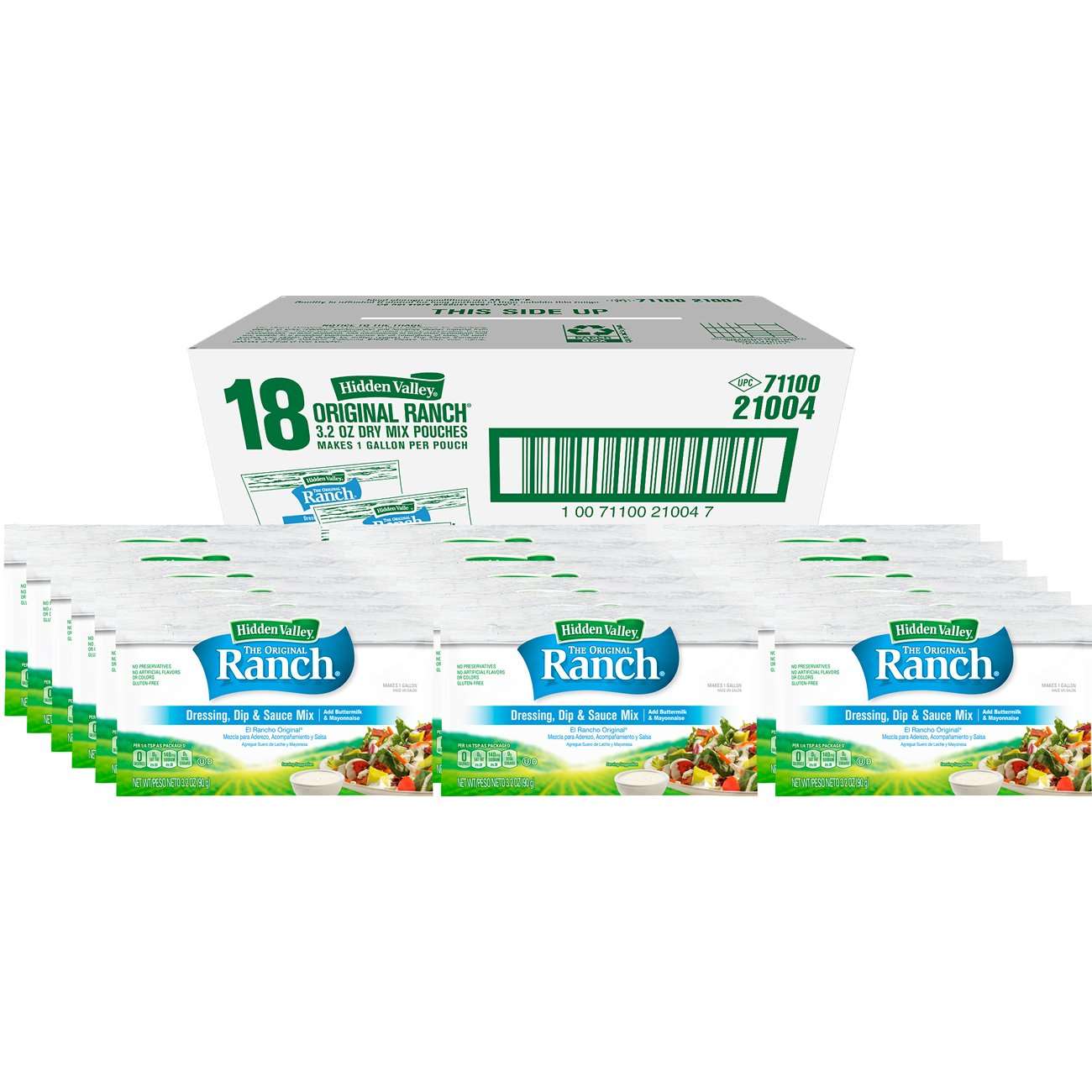Hidden Valley Original Dry Mix Gluten Free Salad Dressing, 1 Gallon - 18 per Case