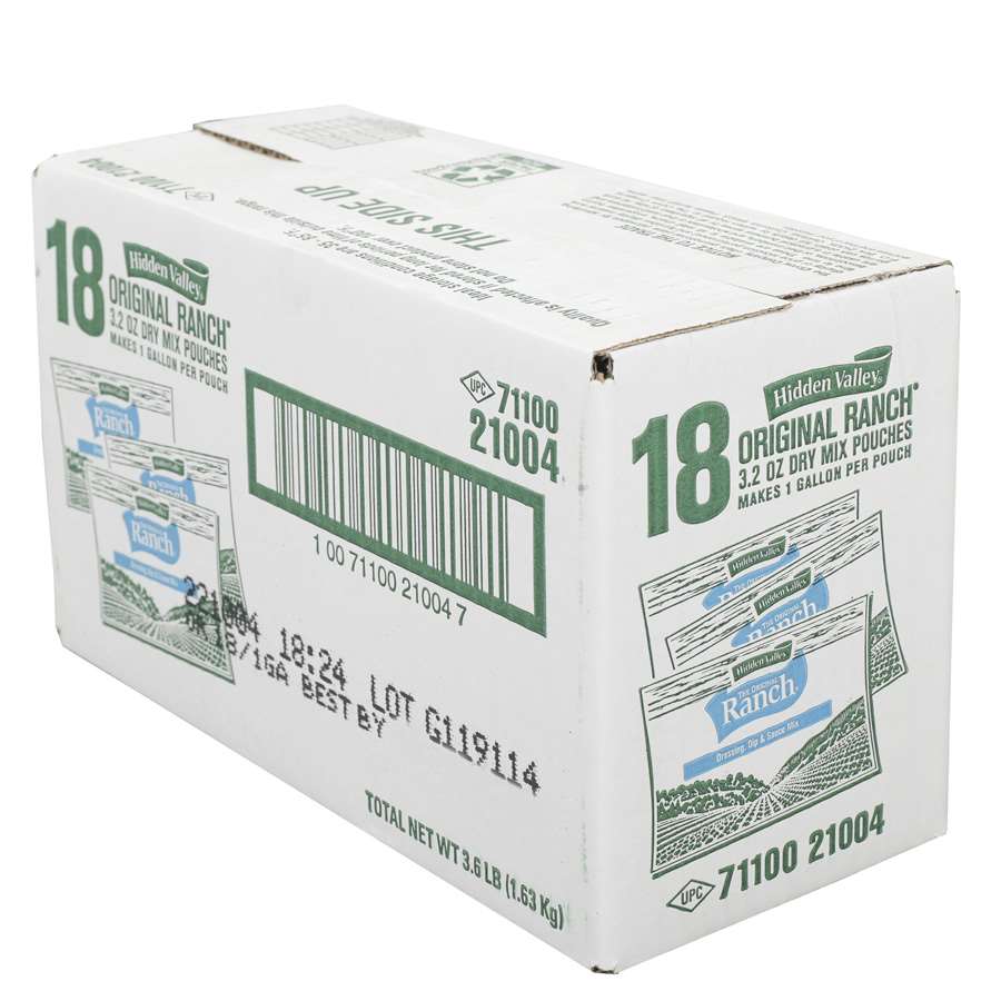 Hidden Valley Original Dry Mix Gluten Free Salad Dressing, 1 Gallon - 18 per Case