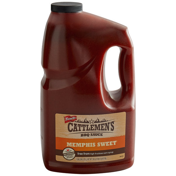 Cattlemen's 1 Gallon Memphis Sweet BBQ Sauce - 4/Case