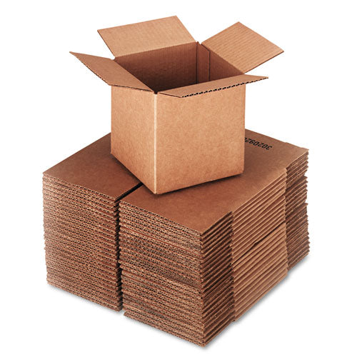 6 x 6 x 6 Cubed Fixed-Depth Shipping Boxes, Kraft 25/Bundle