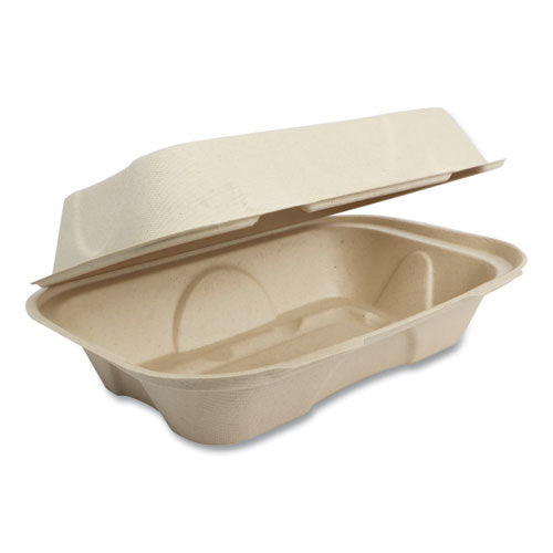 9x6x3 World Centric Fiber Hoagie Clamshell Container 500/Case
