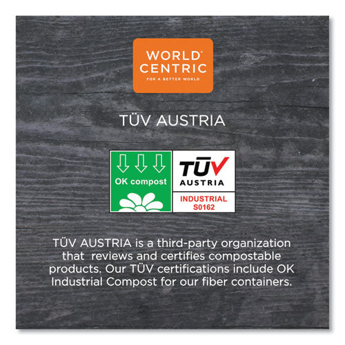 9x6x3 World Centric Fiber Hoagie Clamshell Container 500/Case