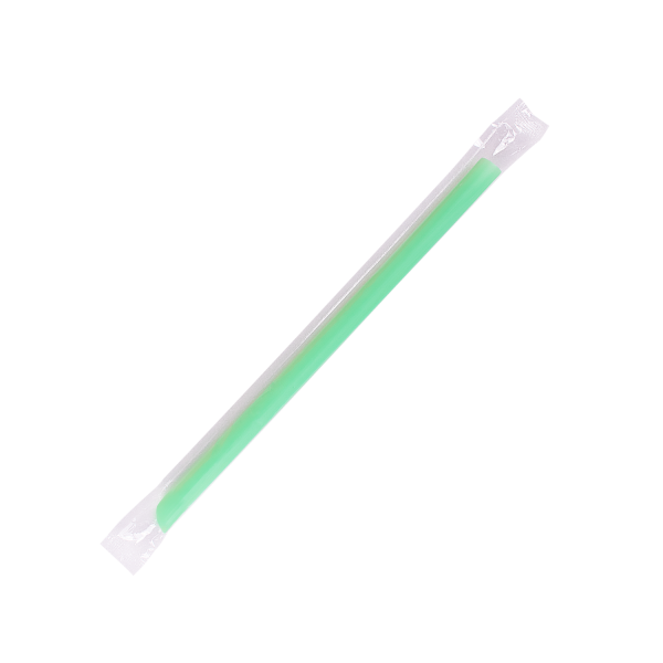 9'' Boba Straws (10mm) Poly Wrapped - Mixed Colors - 2,400 ct
