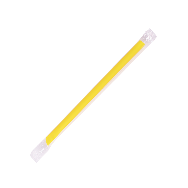 9'' Boba Straws (10mm) Poly Wrapped - Mixed Colors - 2,400 ct