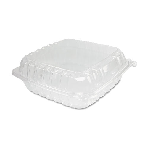 C95PST1 ClearSeal Plastic Hinged Container, Large, 9x9-1/2x3, Clear, 100/Bag, 200/Case
