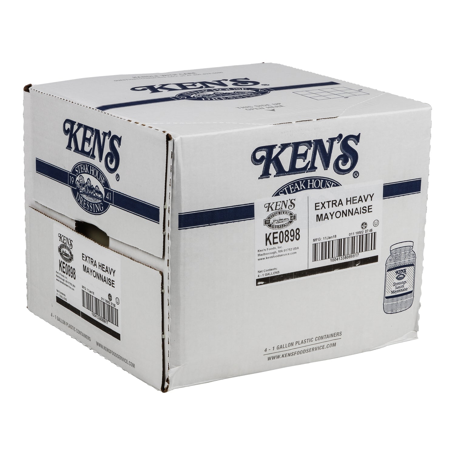 Ken's Extra Heavy Mayonnaise 1 gallon container label, 4 per case