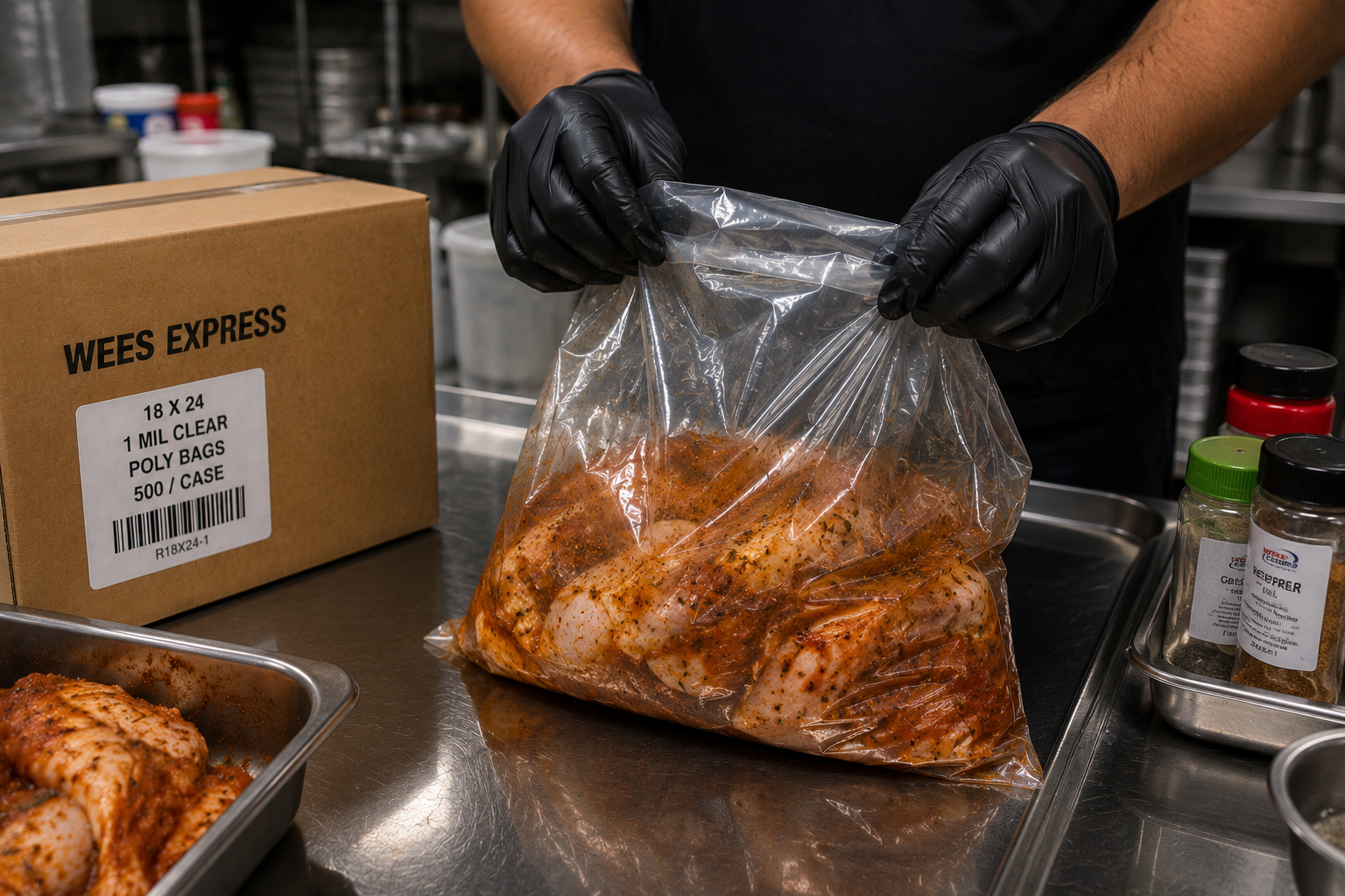 RiteSource 18 x 24 in Clear 1 Mil Poly Bags, 500/Case