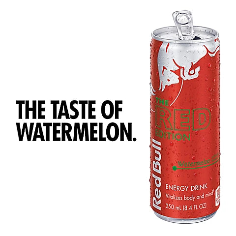 Red bull Energy Watermelon, 8.4 oz Can, 24/Carton