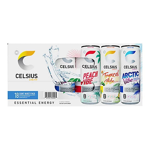 Celsius Vibe Variety Pack, 18 pk./12 oz.