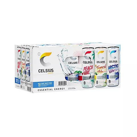 Celsius Vibe Variety Pack, 18 pk./12 oz.