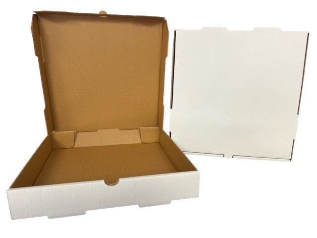 10" White Pizza Box 10"X10"X2" B-Flute 50/Case