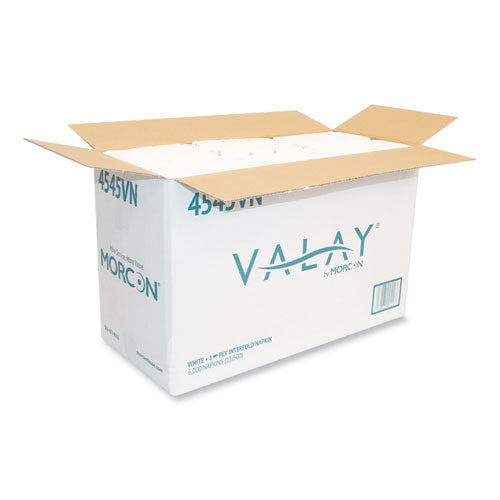 Interfold Dispenser Napkin 12.5" X 8.5" 1Ply 1/4 Fold White 6000/Case