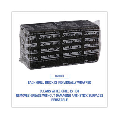 Grill Brick 8x4, Black 12/Case