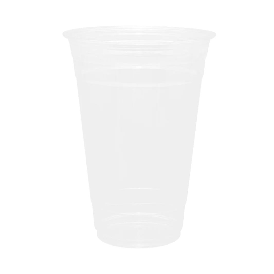 20 oz clear PET cold drink cup – bulk case of 1,000, recyclable plastic for smoothies & iced coffee.