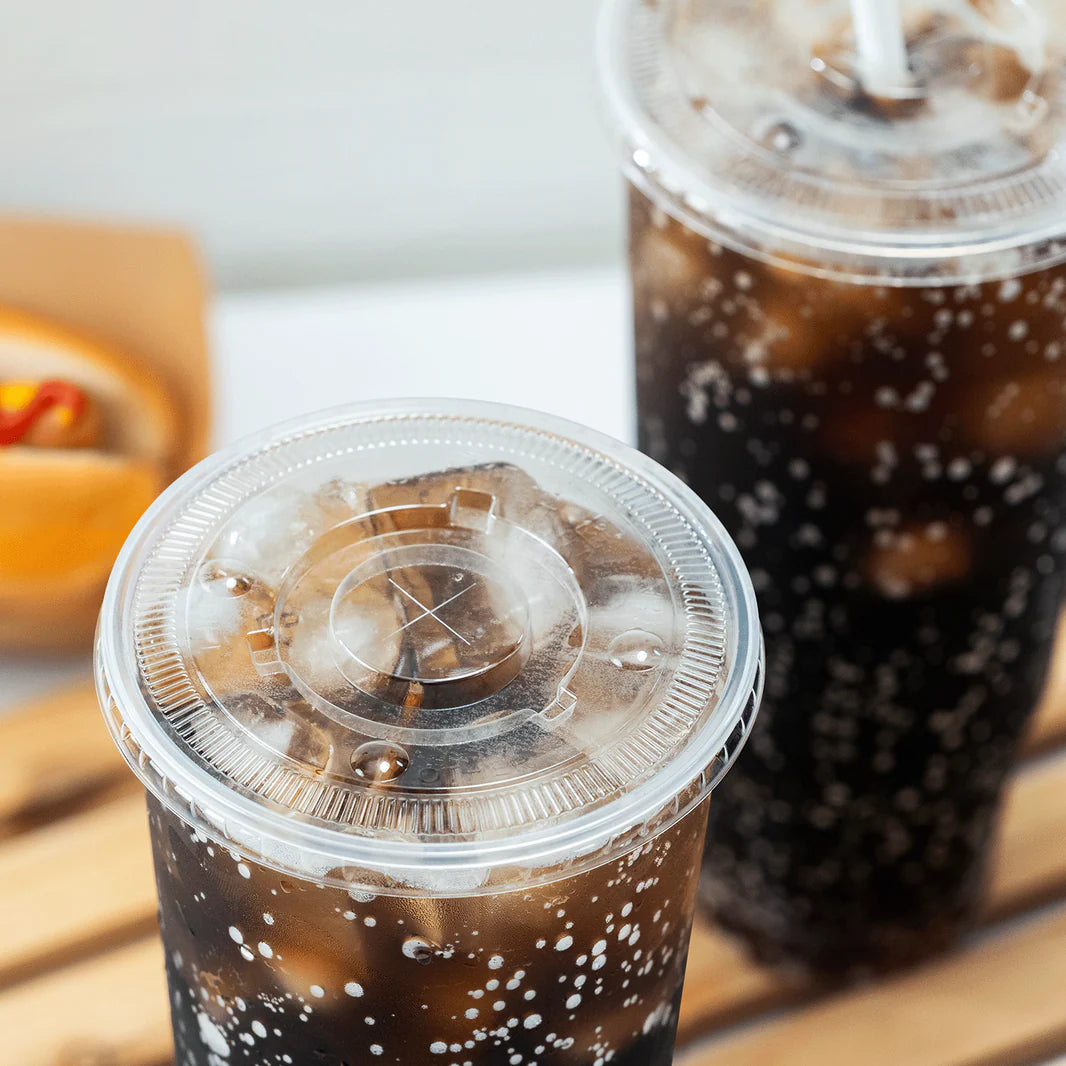 Karat 117MM Clear Flat Lids – Fits 42 oz PP Cups (600/Case)